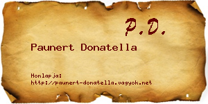 Paunert Donatella névjegykártya